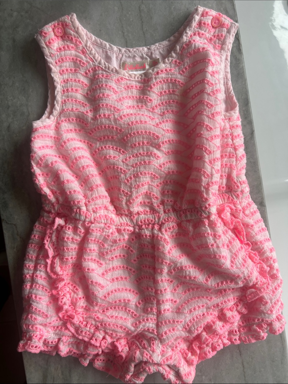 Billieblush Pink Embroidered Baby Romper 12 months